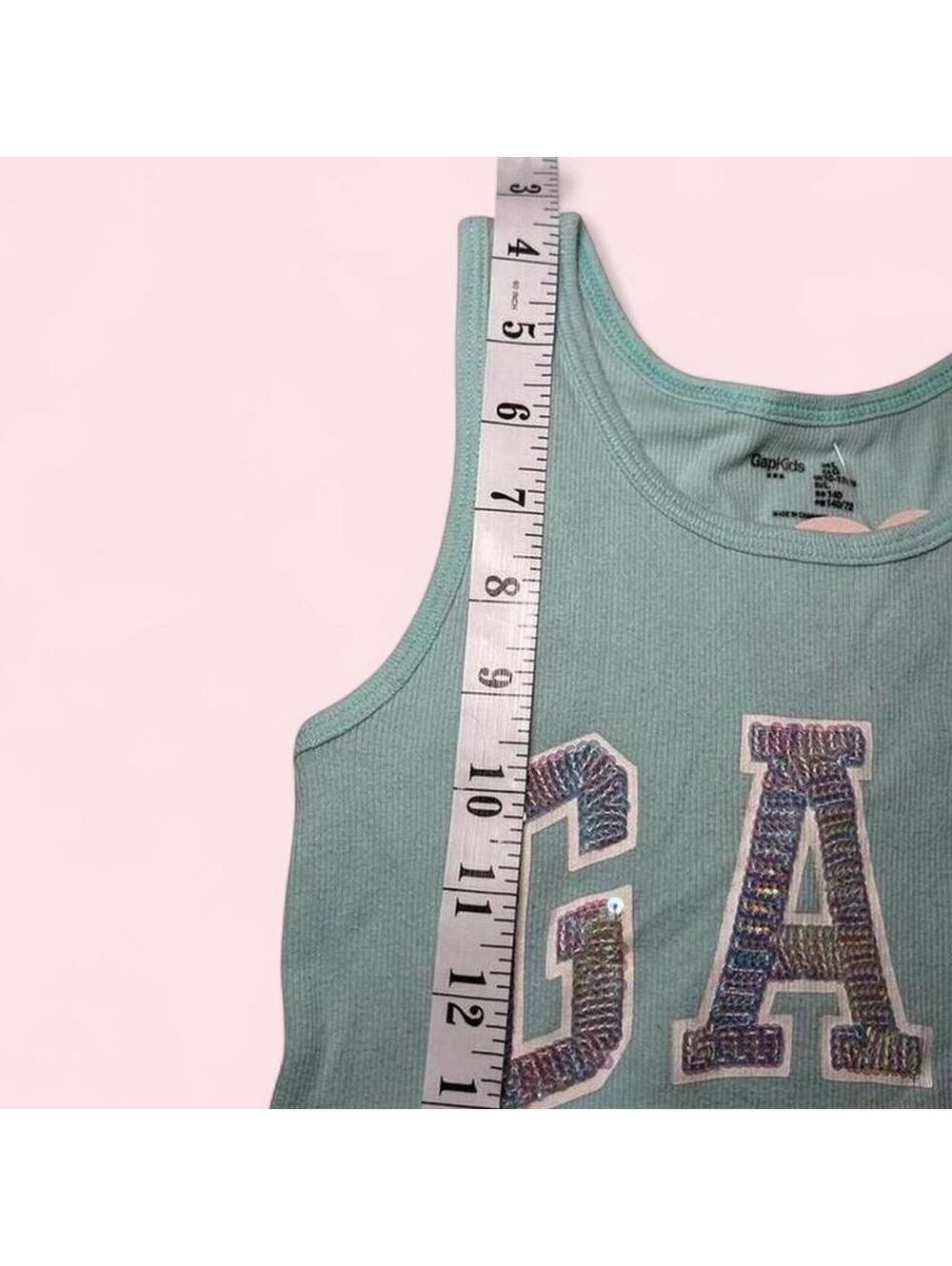 Y2K Light Blue Gap Sequin Tank Top Children’s 10-12 Years - Picture 5 of 6